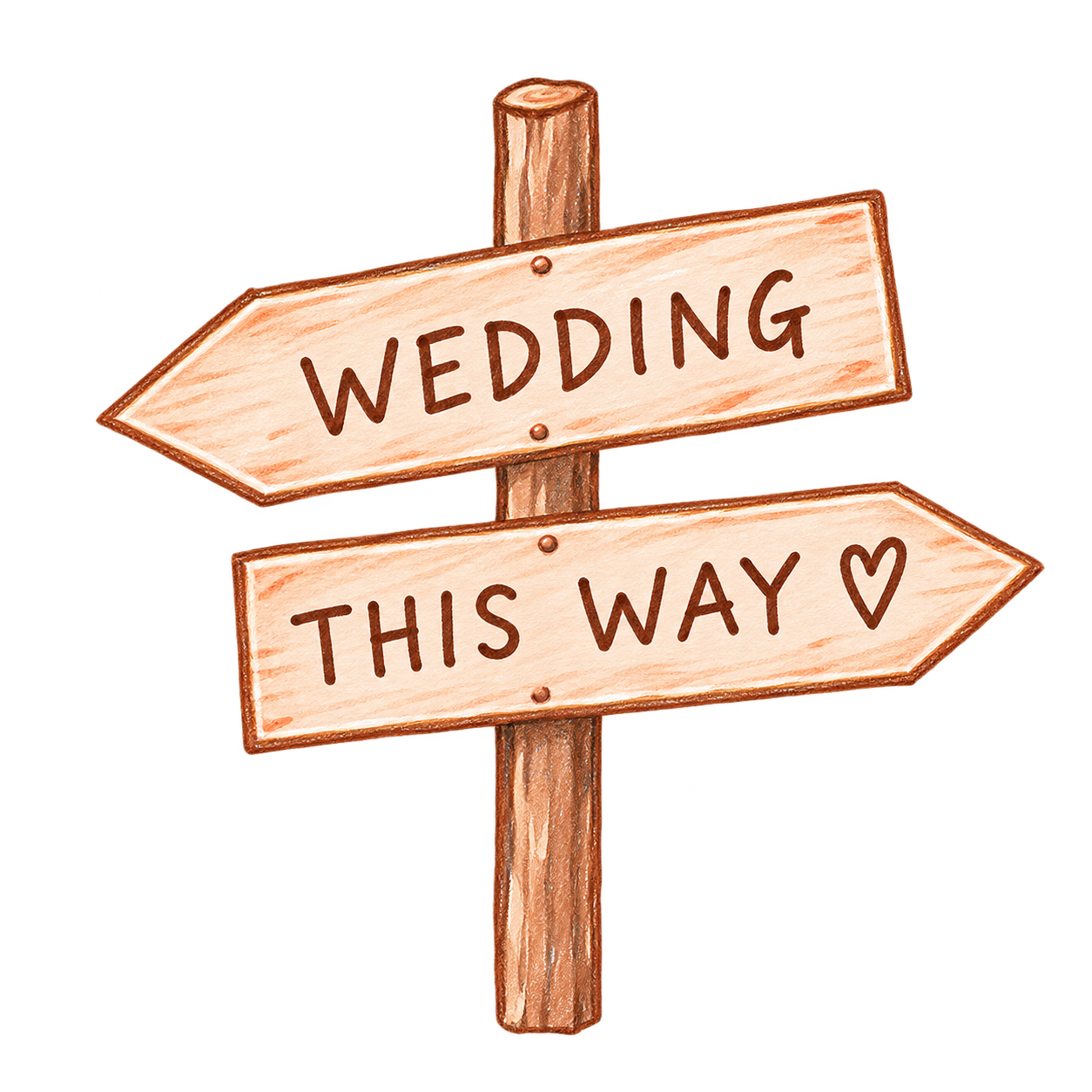 WEDDING THIS WAY 婚禮指示牌
